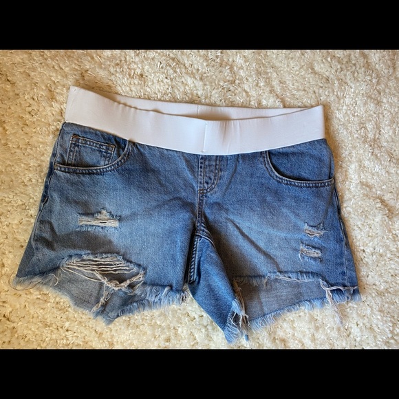 Ripe Maternity Maternity Jean Shorts - Picture 1 of 4
